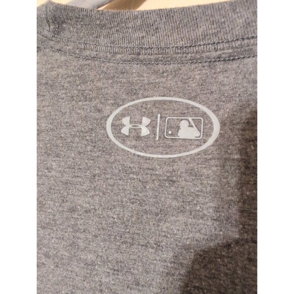 Under Armour MLB Shirt Men's Large Cincinnati Reds Retro Look Gray T-Shirt - Picture 5 of 8